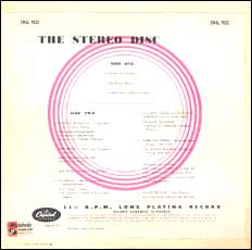 The Stereo Disc - Capitol album cover - back